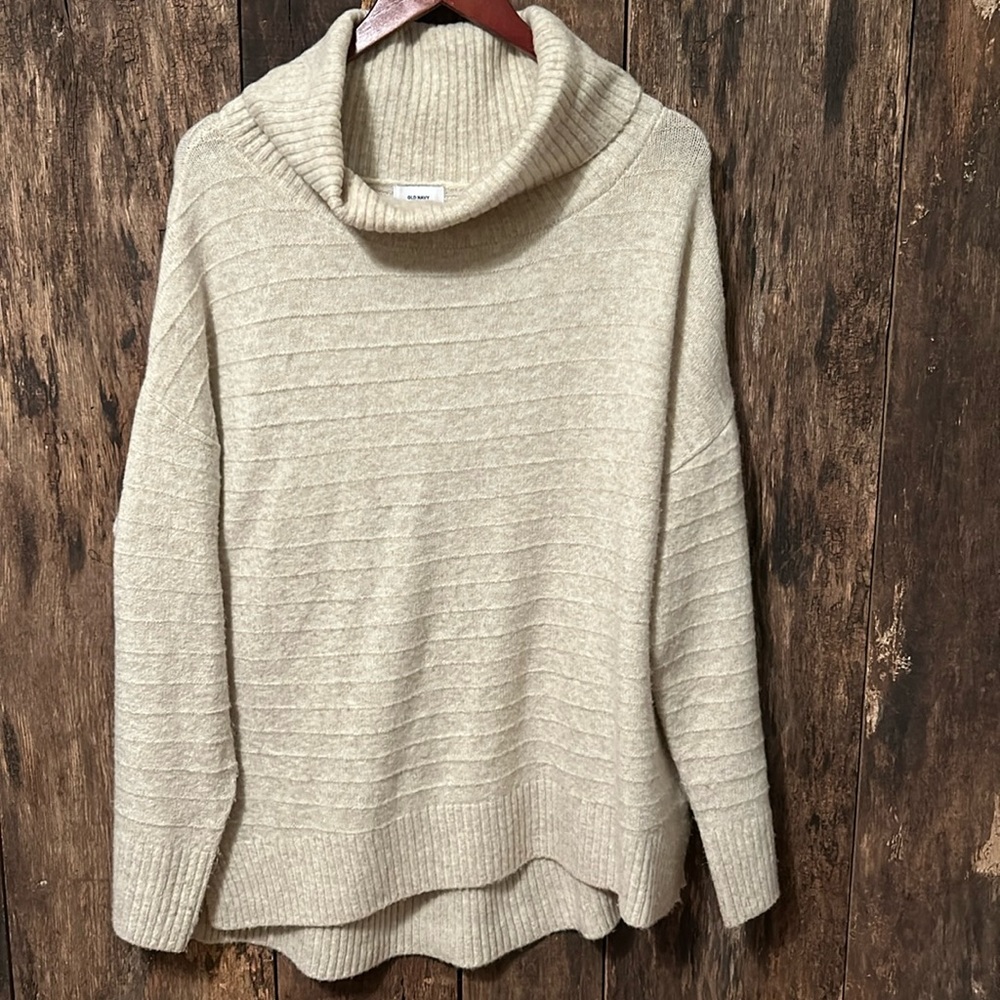 Oversized turtleneck sweater